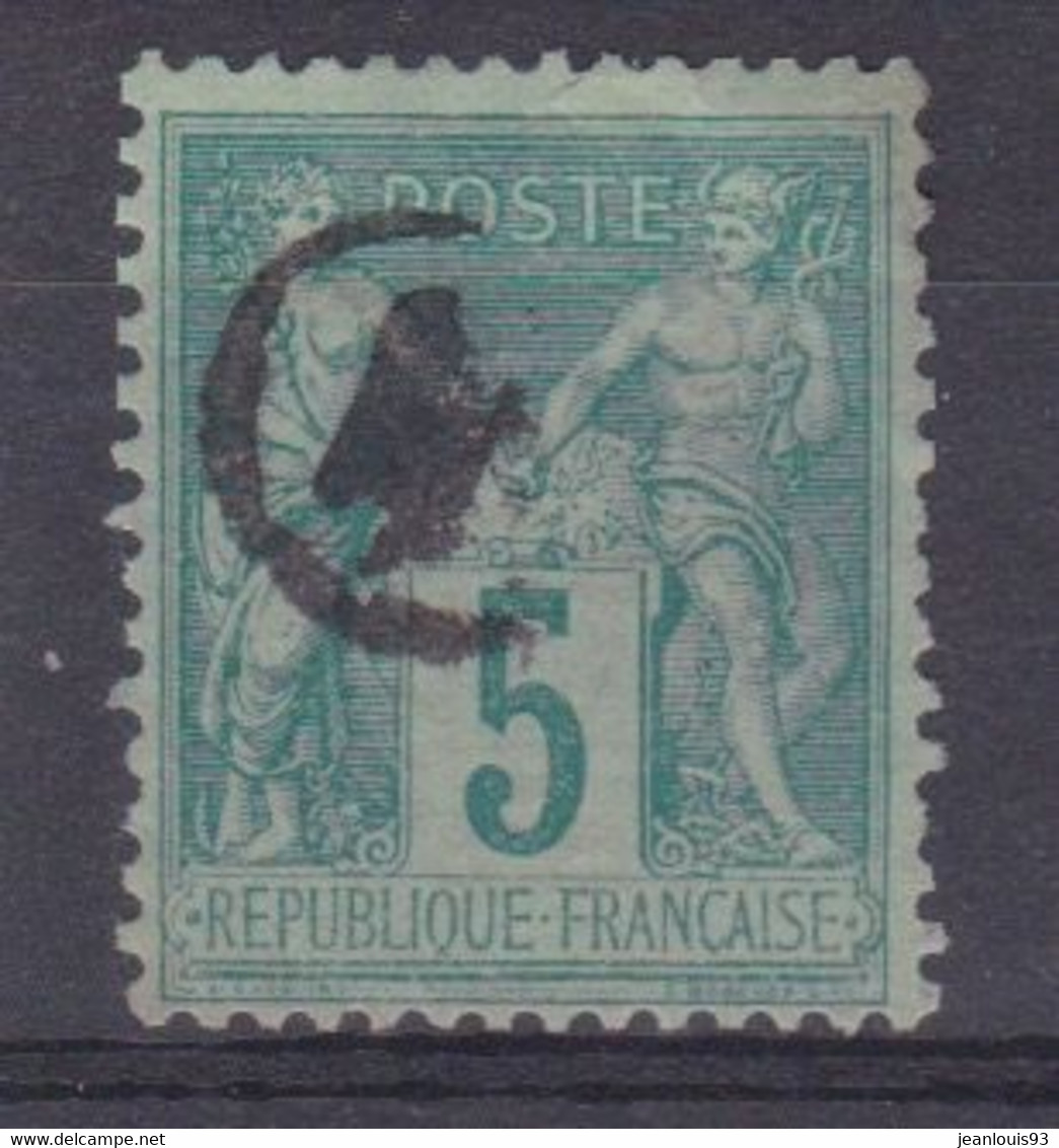 FRANCE - CACHET JOUR DE L'AN CHIFFRE 11 DANS CERCLE SUR 75 TYPE SAGE COTE 7 EUR - Used Stamps