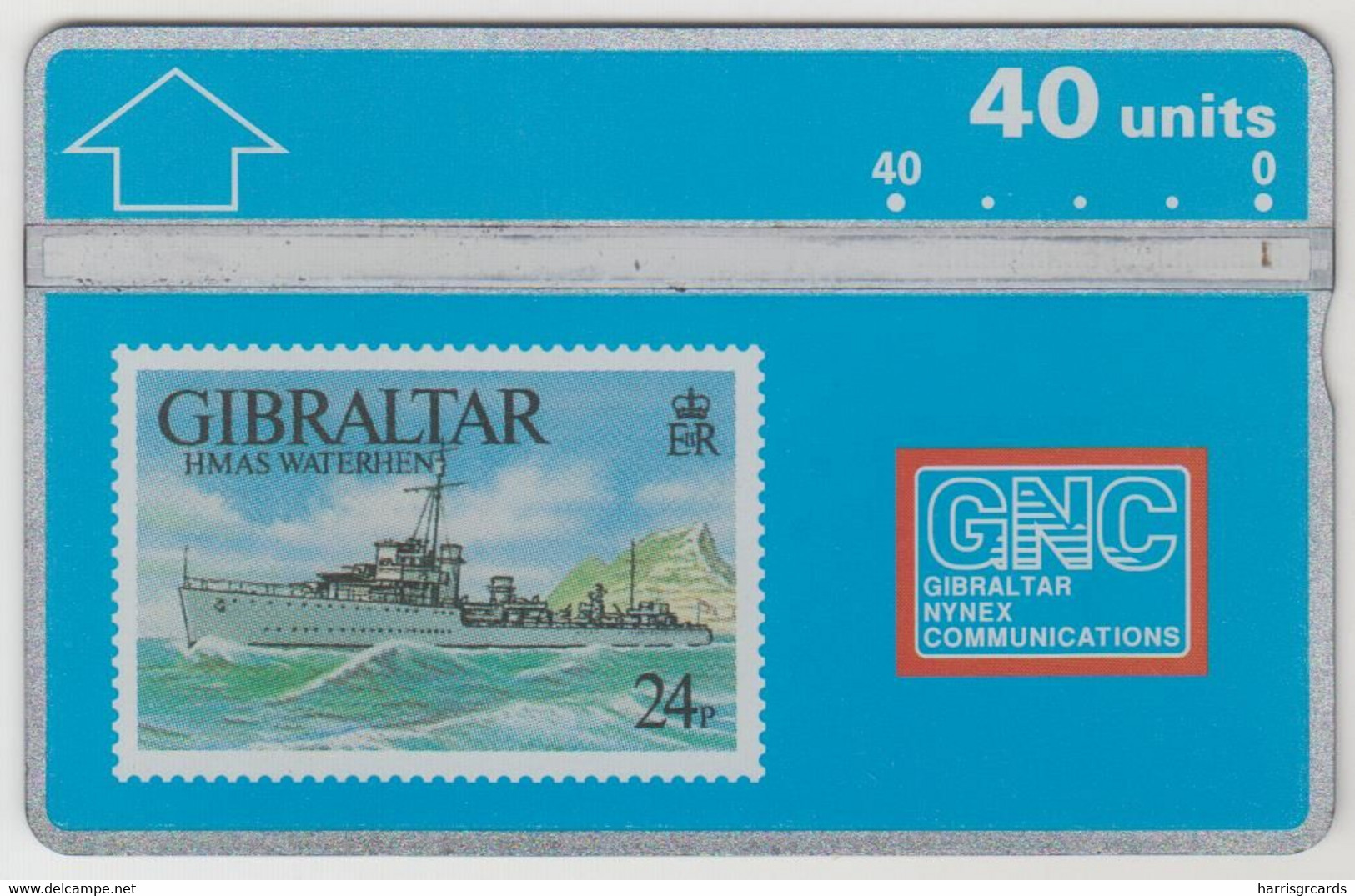 GIBRALTAR - HMAS Waterhen, 40 U, 1993,CN:306A,  Tirage 20.000, Used - Gibilterra