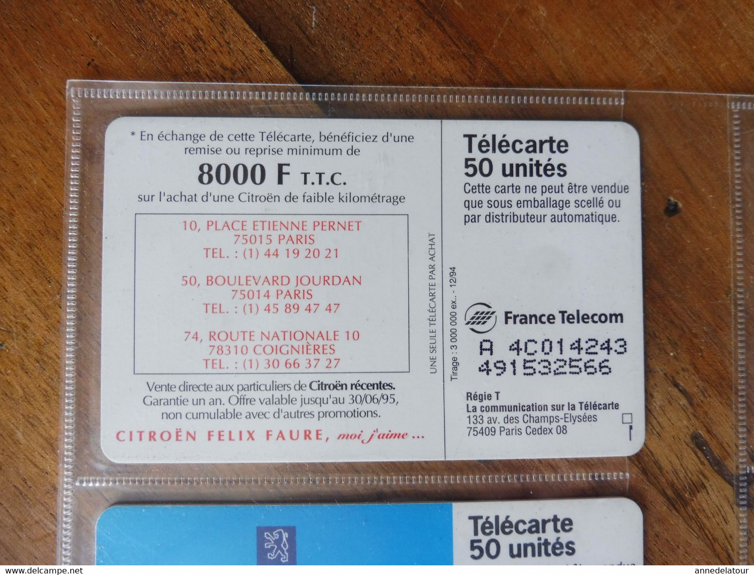 10 télécartes (sur l'automobile) FRANCE TELECOM  Fiesta, Ford Ka, Peugeot, Ford, Peugeot Assistance, Renault, Citroën..