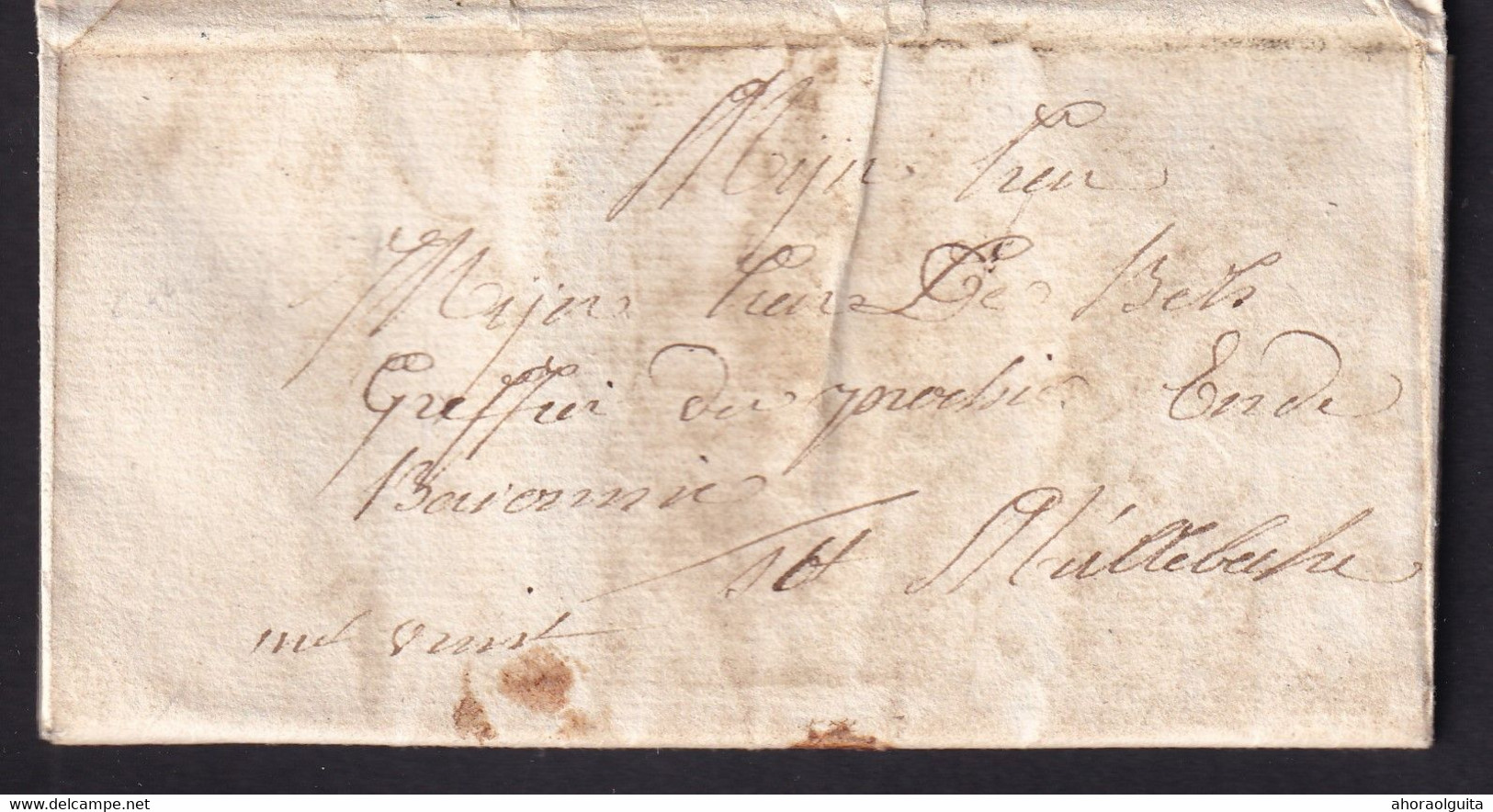 DDZ 823 - Lettre Précurseur 1752 - SWEVEGHEM Vers HALLEBECKE (HARELBEKE) - Manuscrit Met Vrint - 1714-1794 (Paises Bajos Austriacos)