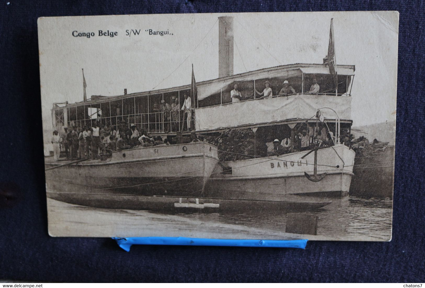 L 171 -  Congo Belge  S/W " Bangui " Bateau Boot  - Circulé - Belgian Congo