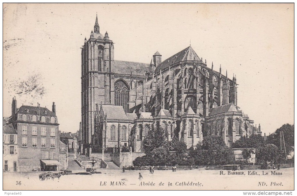 Cp , 72 , LE MANS , Abside De La Cathédrale - Le Mans