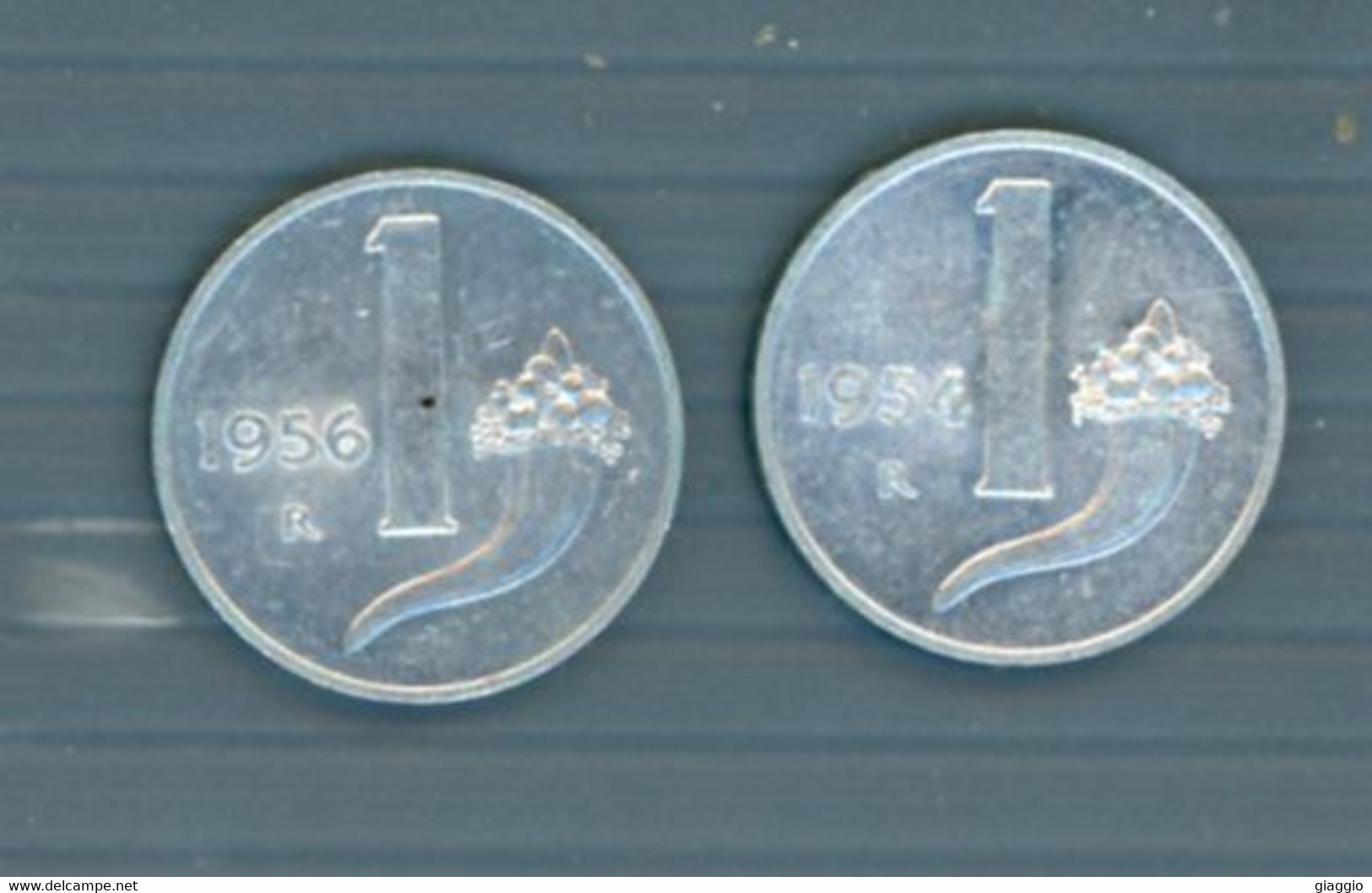 °°° Italia N. 286 - 1 Lira 1954 - 1 Lira 1956 Bellissime °°° - 2 Lire