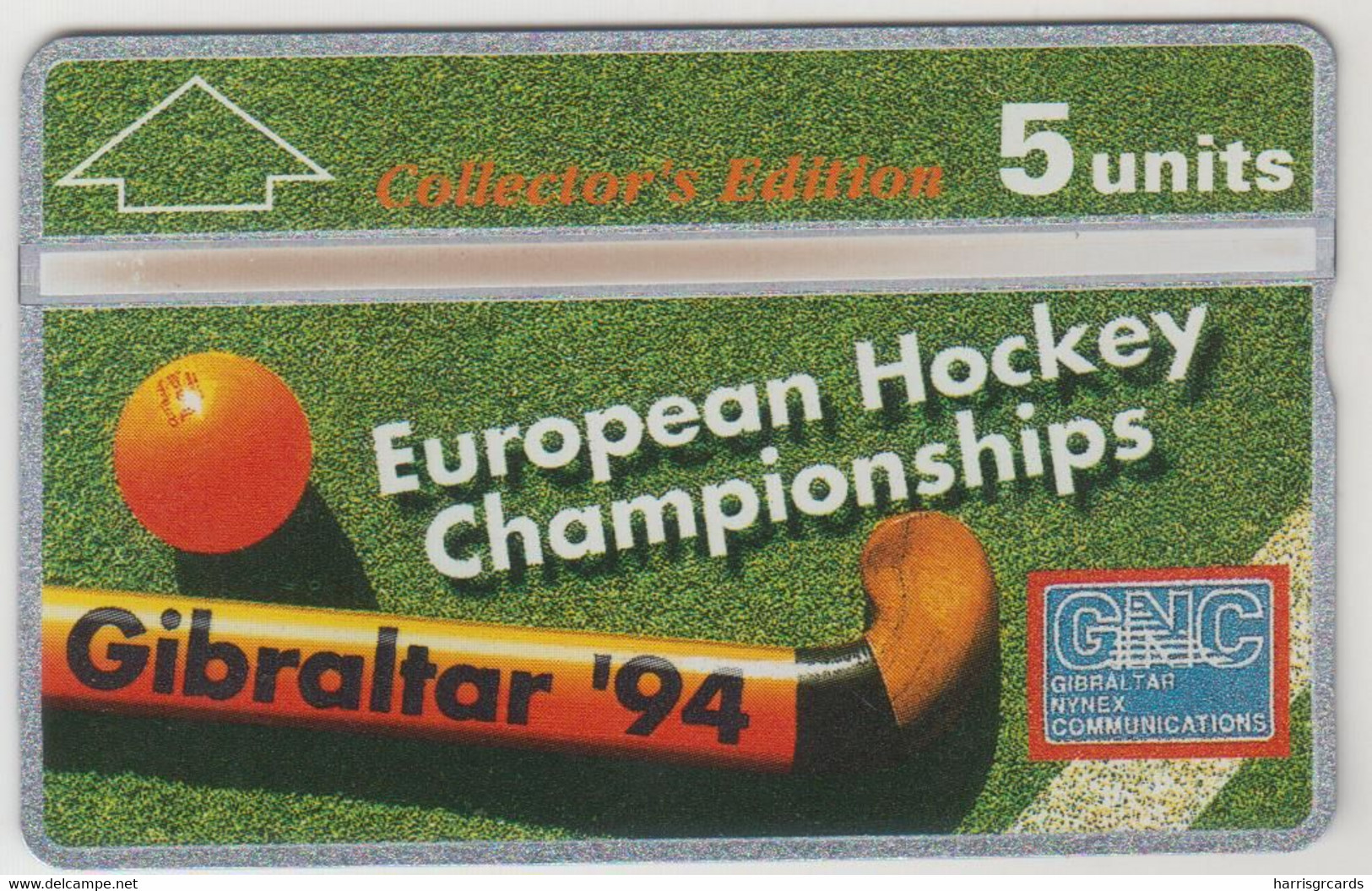 GIBRALTAR - European Hockey Championship Collectors Ed., 5 U, 1994, CN:403A,  Tirage 4.000, Mint - Gibraltar