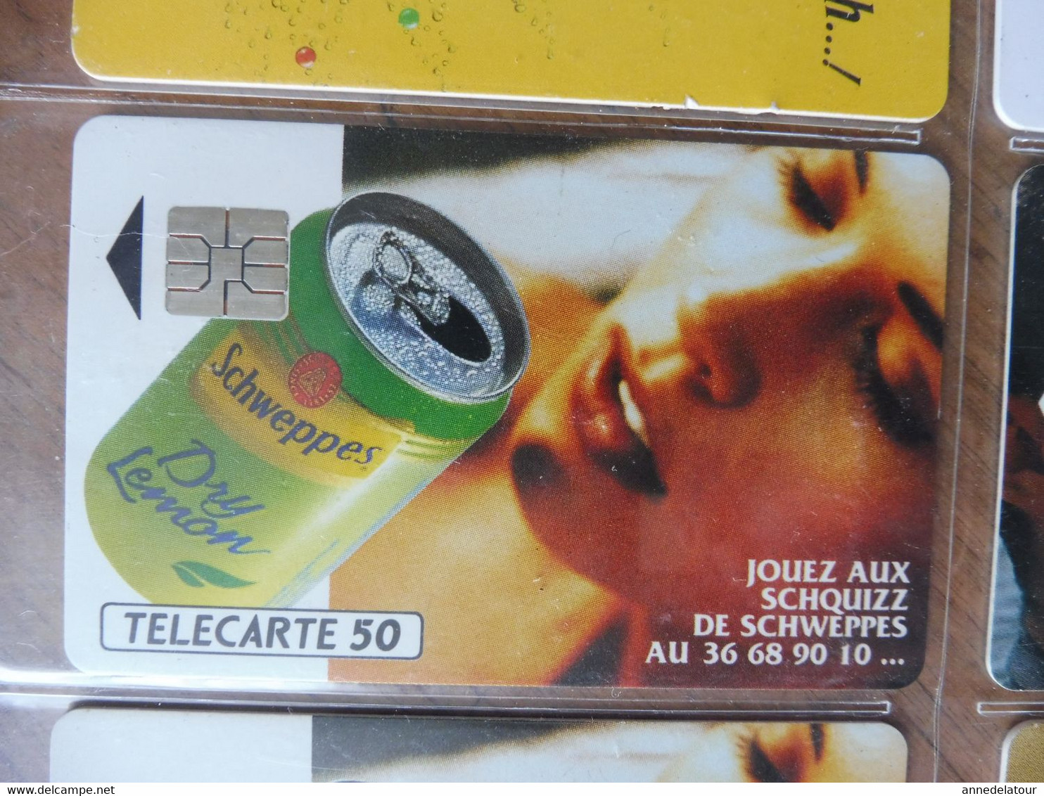 10 télécartes (rafraichissantes)  FRANCE TELECOM   avec Schweppes , Gini , Oasis , Vittel , Liptonic , Dry Lemon....