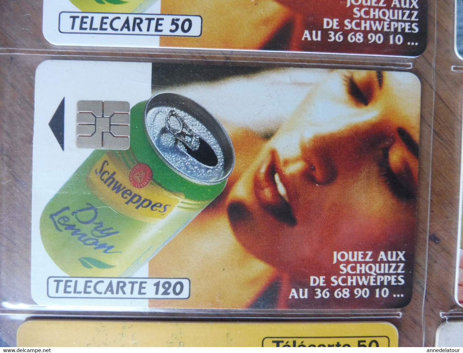10 télécartes (rafraichissantes)  FRANCE TELECOM   avec Schweppes , Gini , Oasis , Vittel , Liptonic , Dry Lemon....