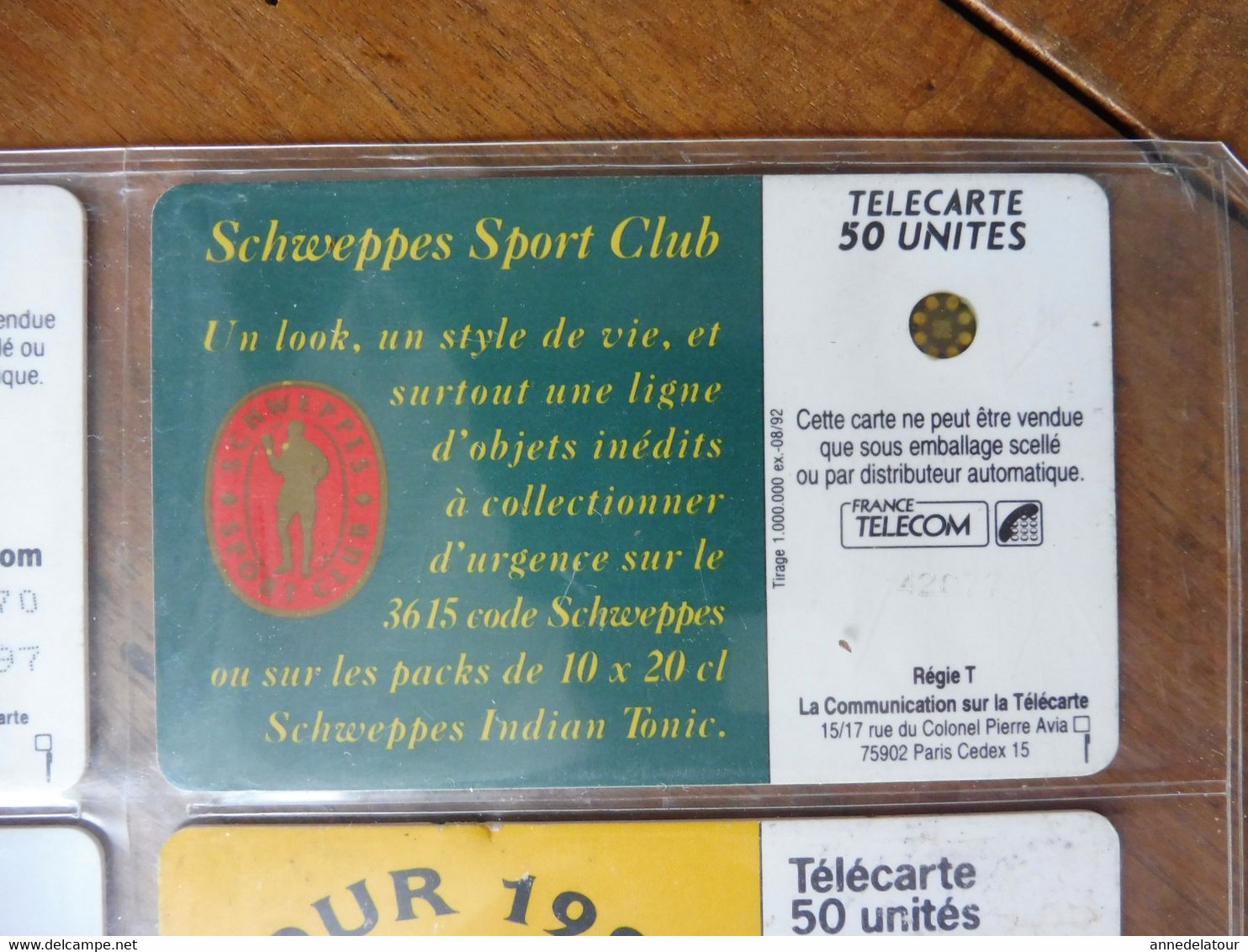 10 télécartes (rafraichissantes)  FRANCE TELECOM   avec Schweppes , Gini , Oasis , Vittel , Liptonic , Dry Lemon....