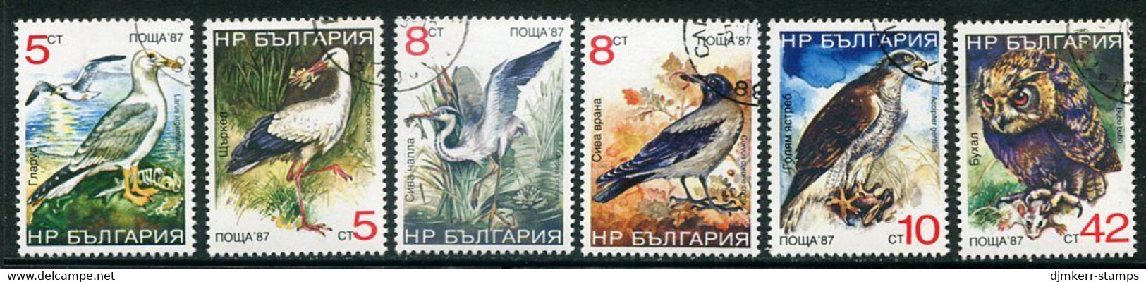 BULGARIA 1988 Birds Used.  Michel 3689-94 - Used Stamps
