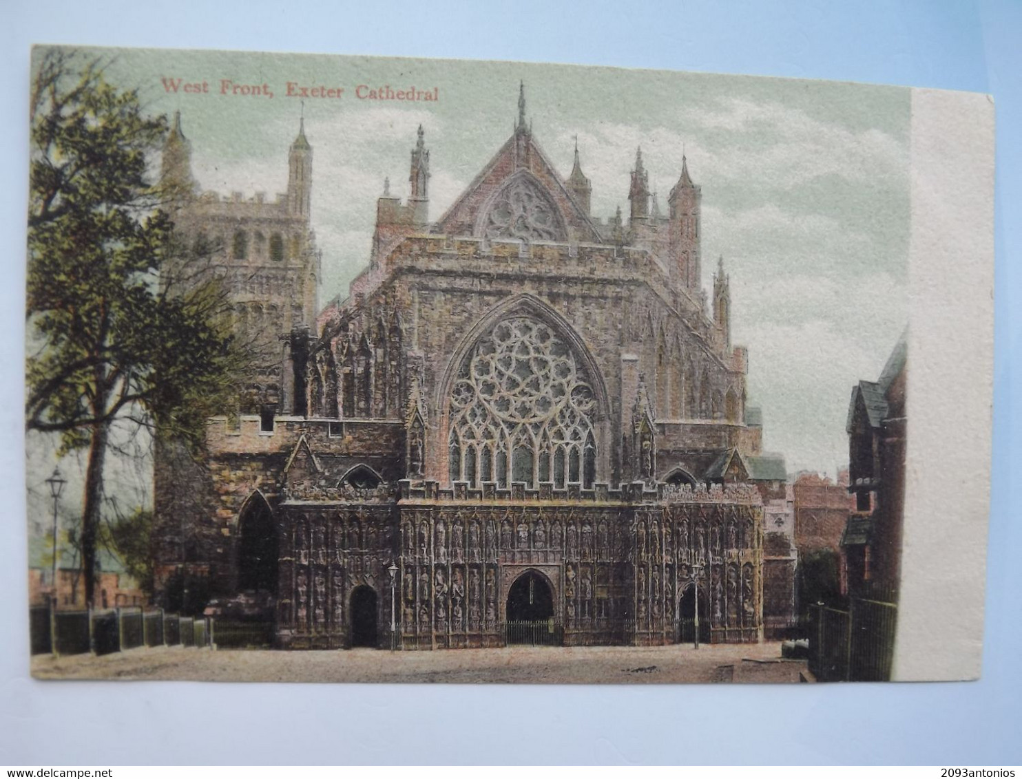 237)   EXETER WEST FRONT CATHEDRAL LONDRA LONDON  CARTOLINA   VIAGGIATA   FORMATO PICCOLO ANNO 1904 - Exeter