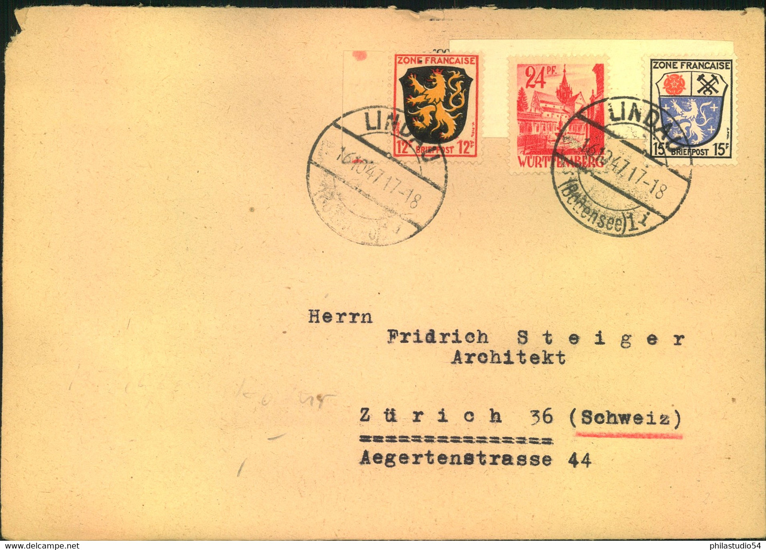 1946/47, 10 Auslandsbriefe Mit Portogerecht Mit 75 Pfg., Viele MiF Allg. Asbage - Länder - Autres & Non Classés