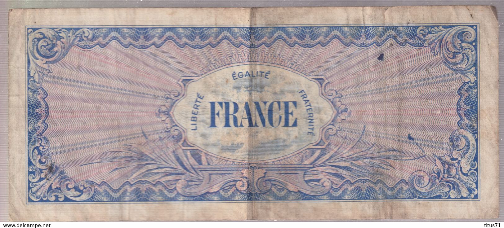 Billet 100 Francs Verso France 1945 Série 6 - 1945 Verso Francés