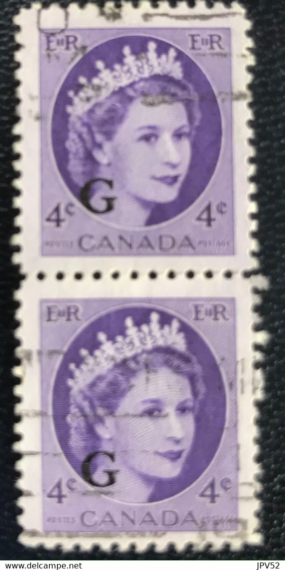 Canada - P5/45 - (°)used - 1956 - Michel 47 - Koningin Elizabeth II - Aufdrucksausgaben