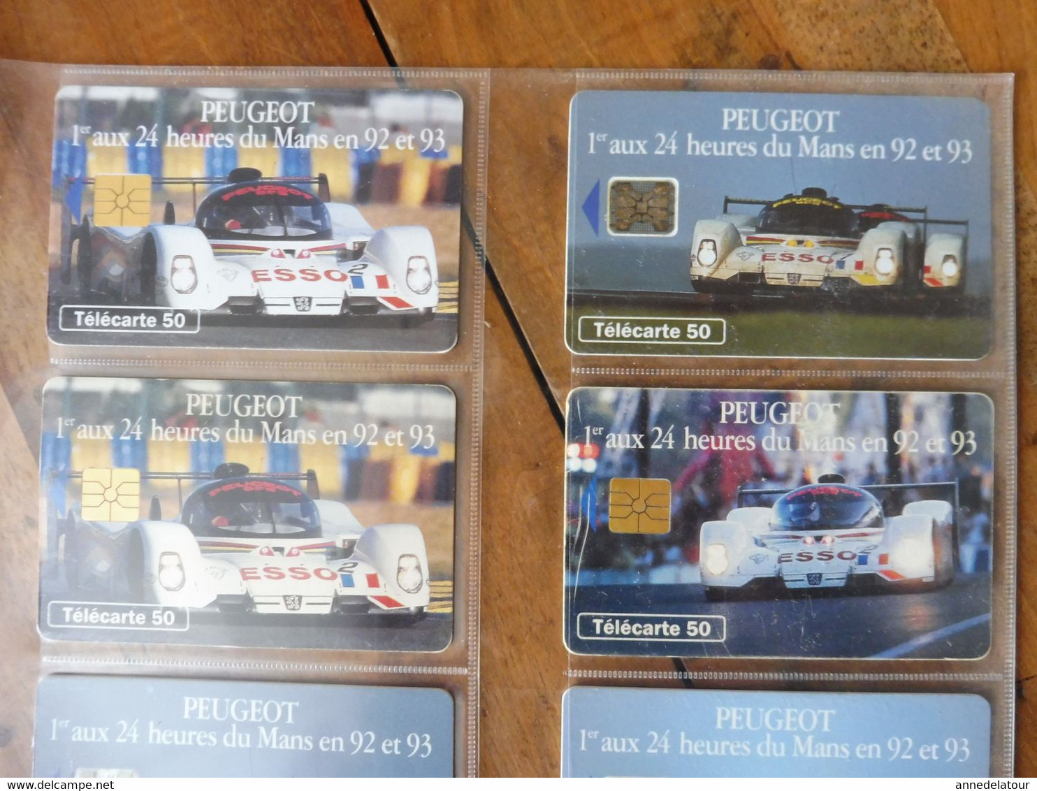 10 Télécartes (automobiles De Courses Des 24 Heures Du Mans)  FRANCE TELECOM -->  PEUGEOT Se Bat Pour ESSO - Autos