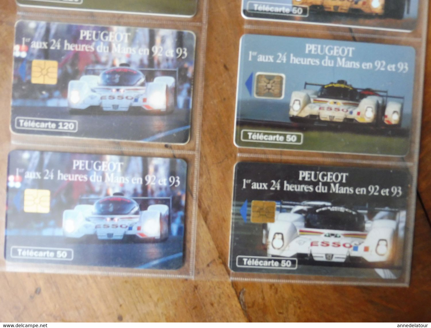 10 Télécartes (automobiles De Courses Des 24 Heures Du Mans)  FRANCE TELECOM -->  PEUGEOT Se Bat Pour ESSO - Cars