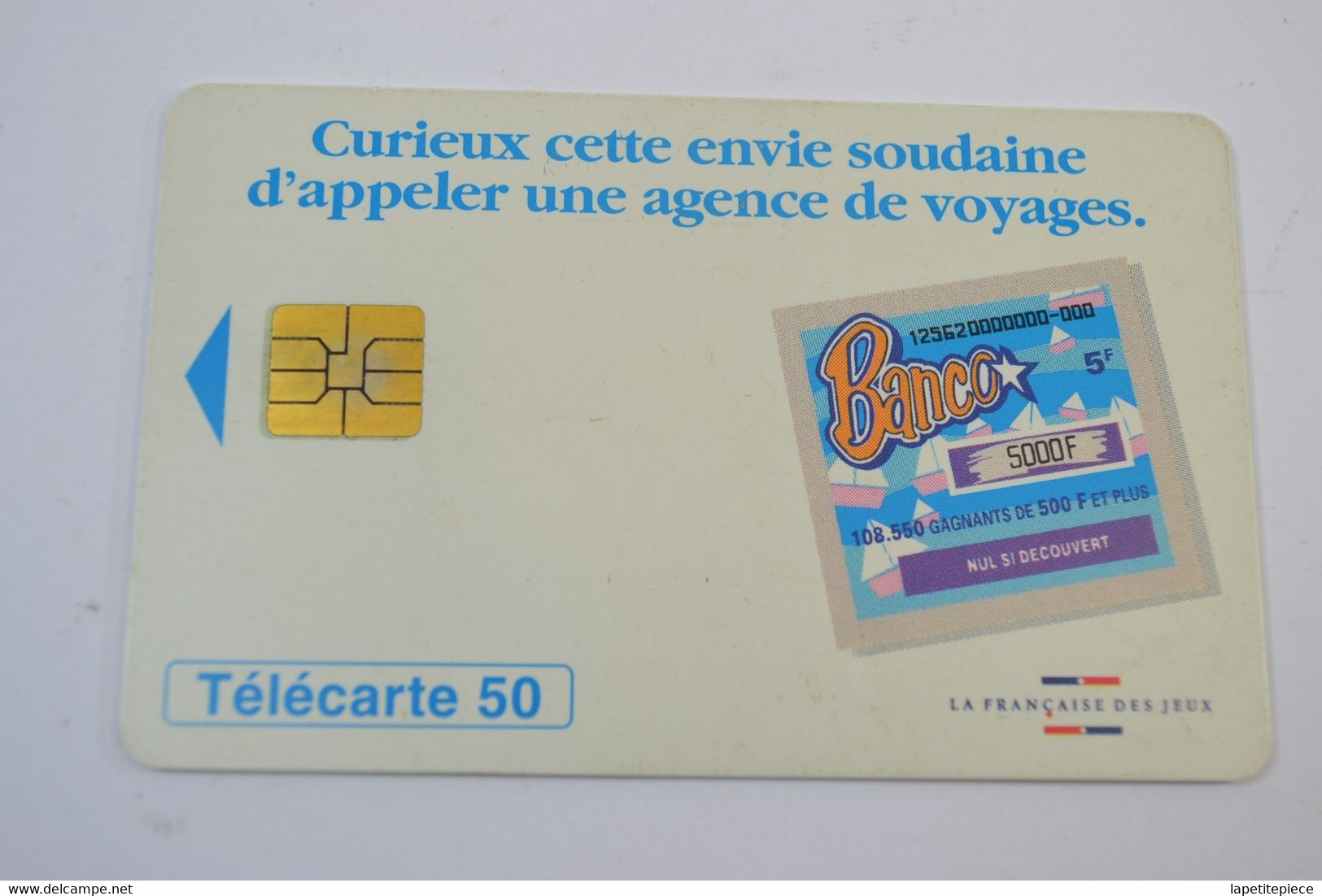 (A) Télécarte Carte Téléphonique 50 Banco 5 F Ca Banque Illico - Games