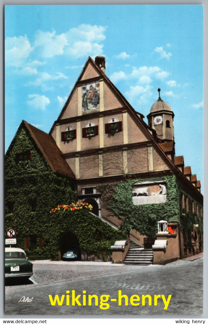Weiden In Der Oberpfalz - Rathaus 1   Mit VW Käfer In Bogen Unter Der Treppe - Weiden I. D. Oberpfalz
