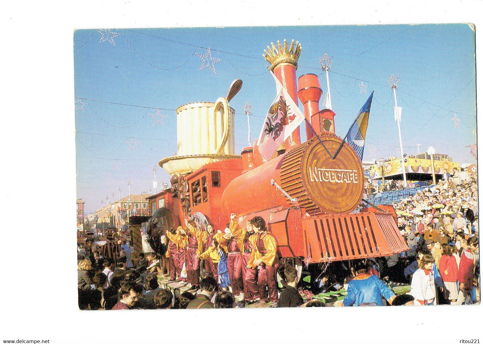 Cpm - NICE - Carnaval ROI De La Pub - Char Défilé NICECAFÉ Grain Café Tasse Train - 1992 - Carnaval