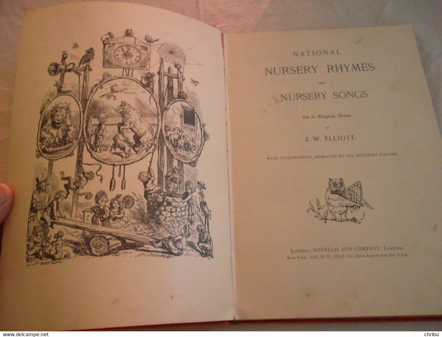 NATIONAL NURSERY RHYMES AND NURSERY SONG SET TO ORIGINAL MUSIC BY J W ELLIOTT - Geïllustreerde Boeken