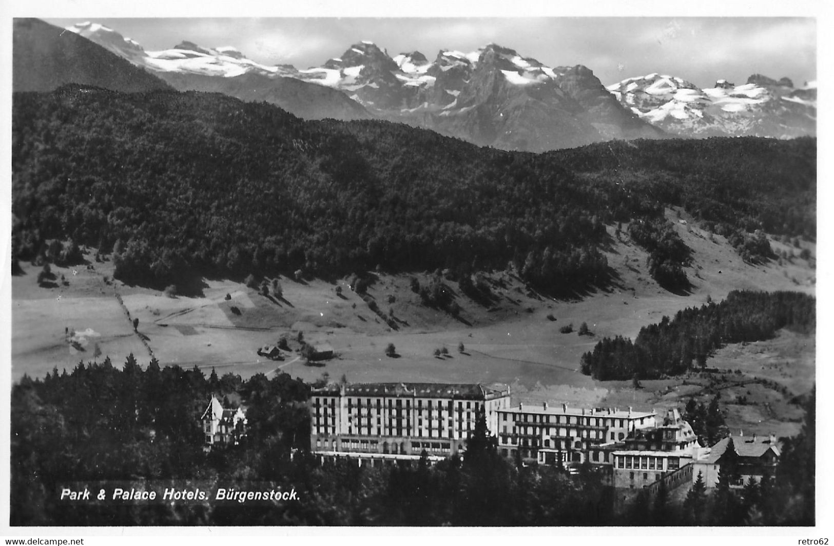 BÜRGENSTOCK → Park & Palace, Fotokarte Ca.1945 - Sonstige & Ohne Zuordnung