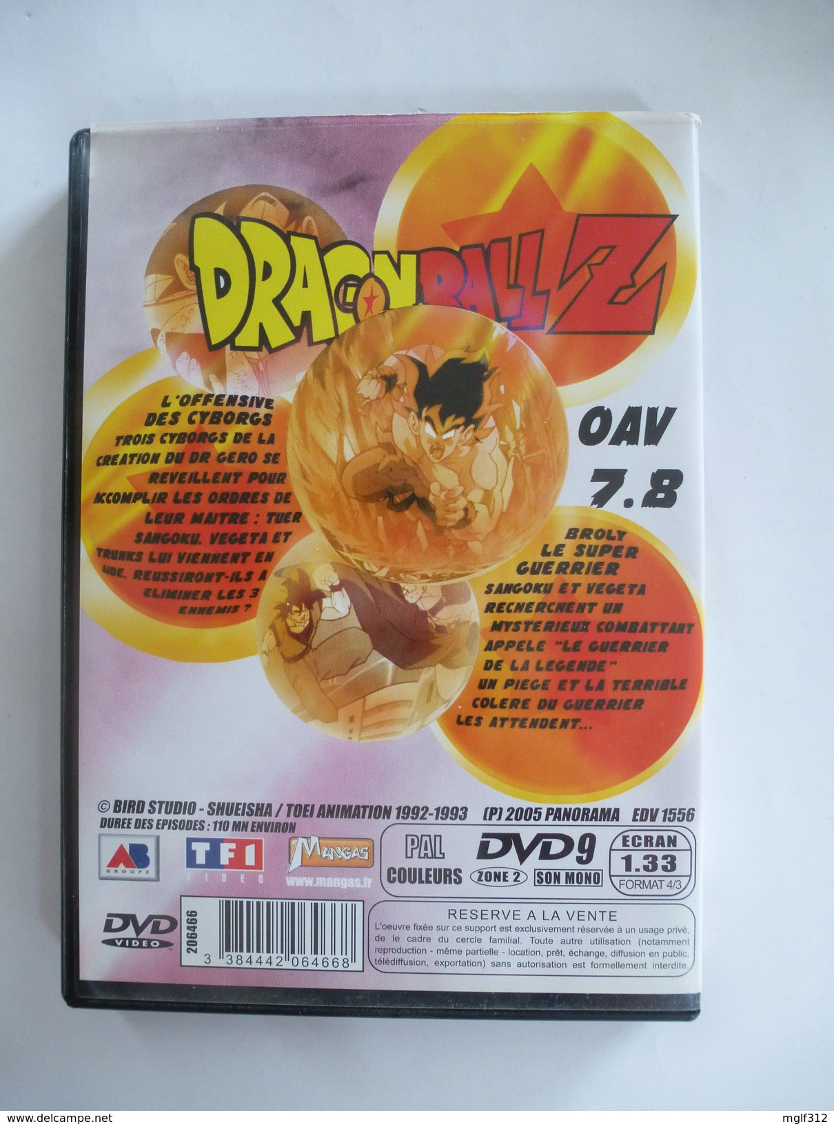 DRAGONBALL Z : DVD OAV 7.8 De 1992 - Manga