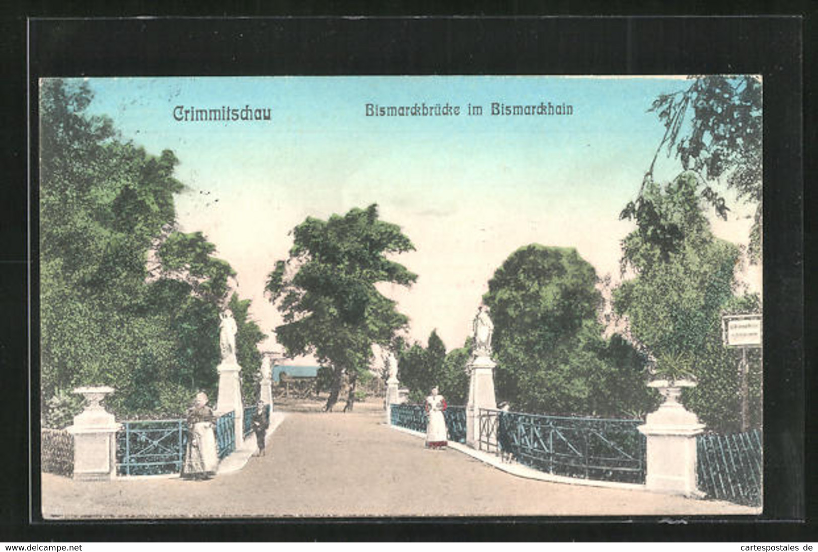 AK Crimmitschau, Bismarckstrasse Im Bismarckhain - Crimmitschau