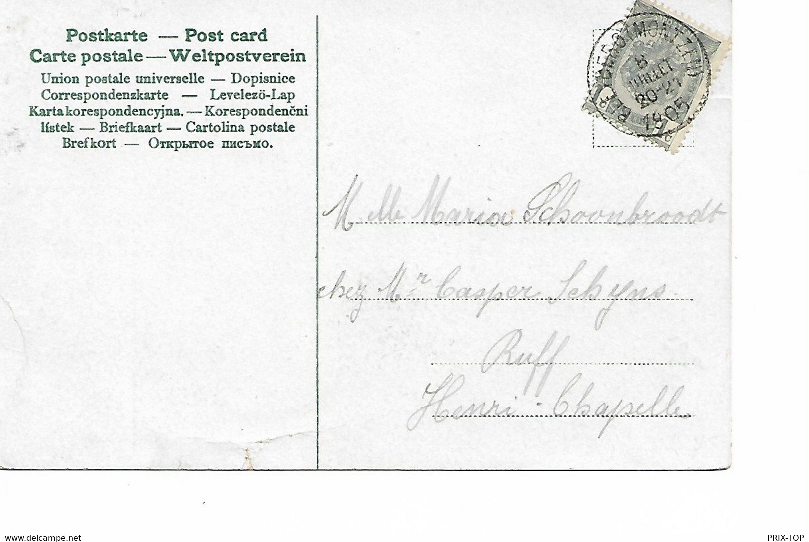 REF4640/TP 53 S/CP Fantaisie 'Wenn Die Rosen Sprechen Könnten' C.Bleyberg(Montzen) 8 Juillet 20-21 1905 > Henri Chapelle - Rural Post