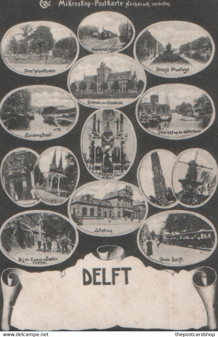NETHERLANDS HOLLAND ZUID-HOLLAND  DELFT MULTIVIEW EARLY UNDIVIDED BACK DOS NON DIVISE - Delft