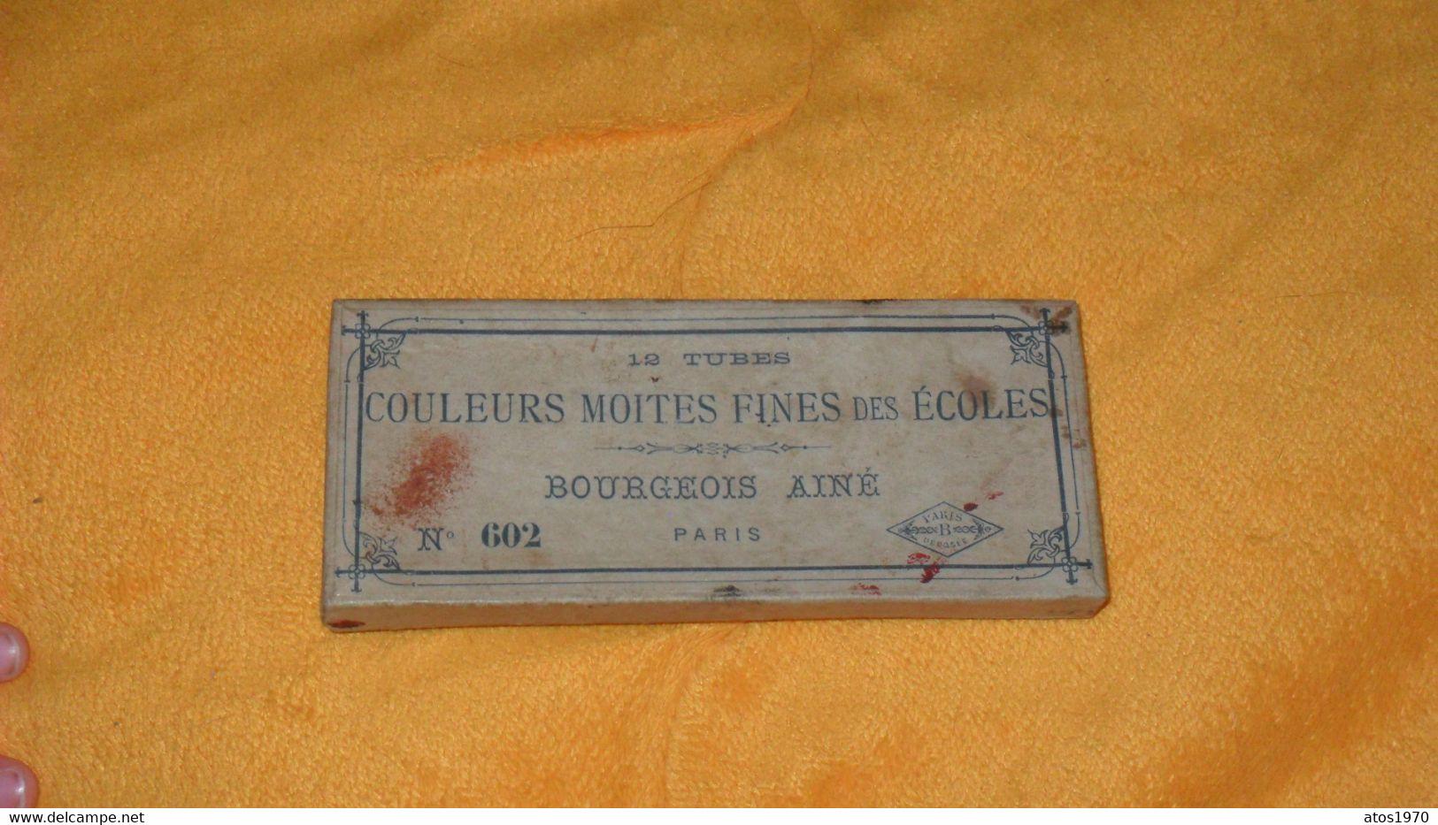 BOITE DE PEINTURE ANCIENNE DATE ?../ UTILISES..12 TUBES COULEURS MOITES FINES DES ECOLES..BOURGEOIS AINE N°602..PARIS.. - Andere & Zonder Classificatie