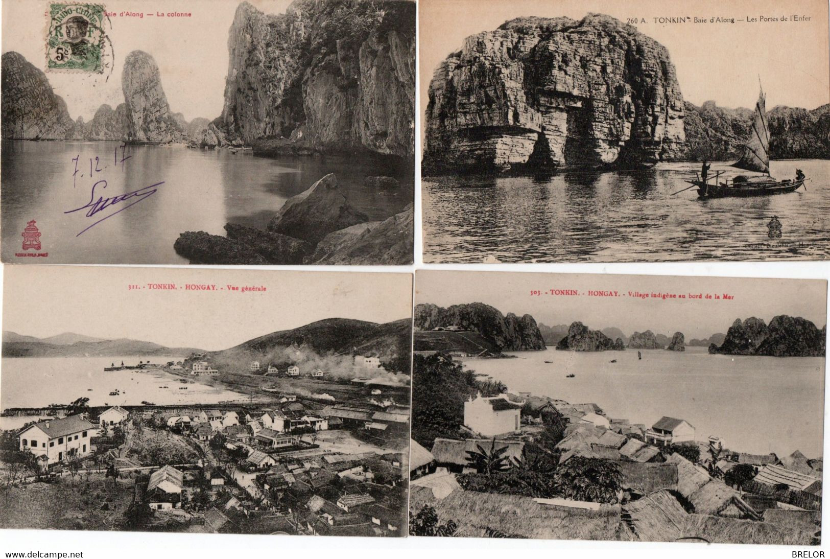 TONKIN-HONGAY-BAIE D'ALONG-LOT DE 24 CARTES-AVANT 1920