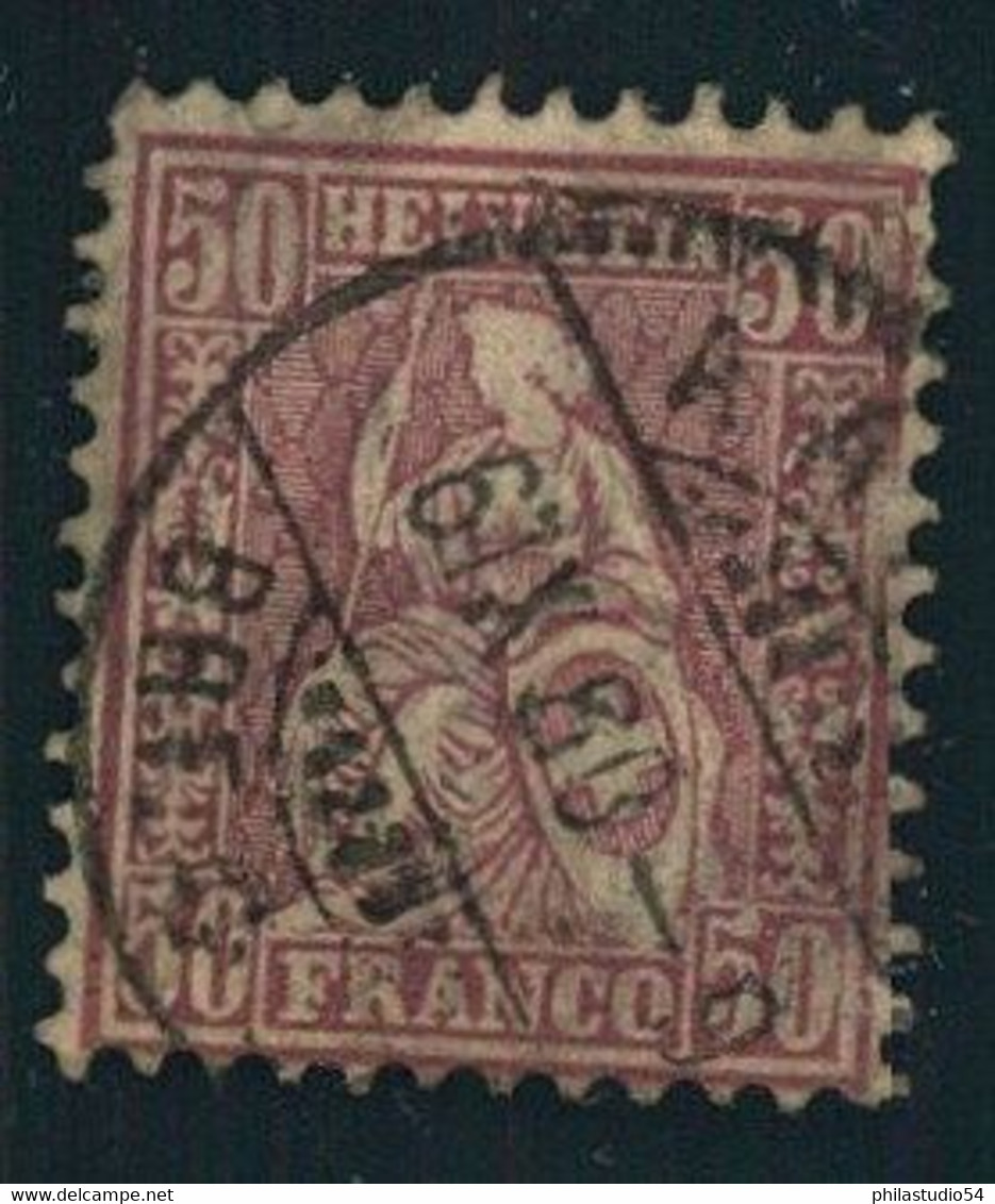 1867, 50 Rp. Sitzende Helvetia Sauber Gestempelt - Michel Nr. 35 - Gebruikt