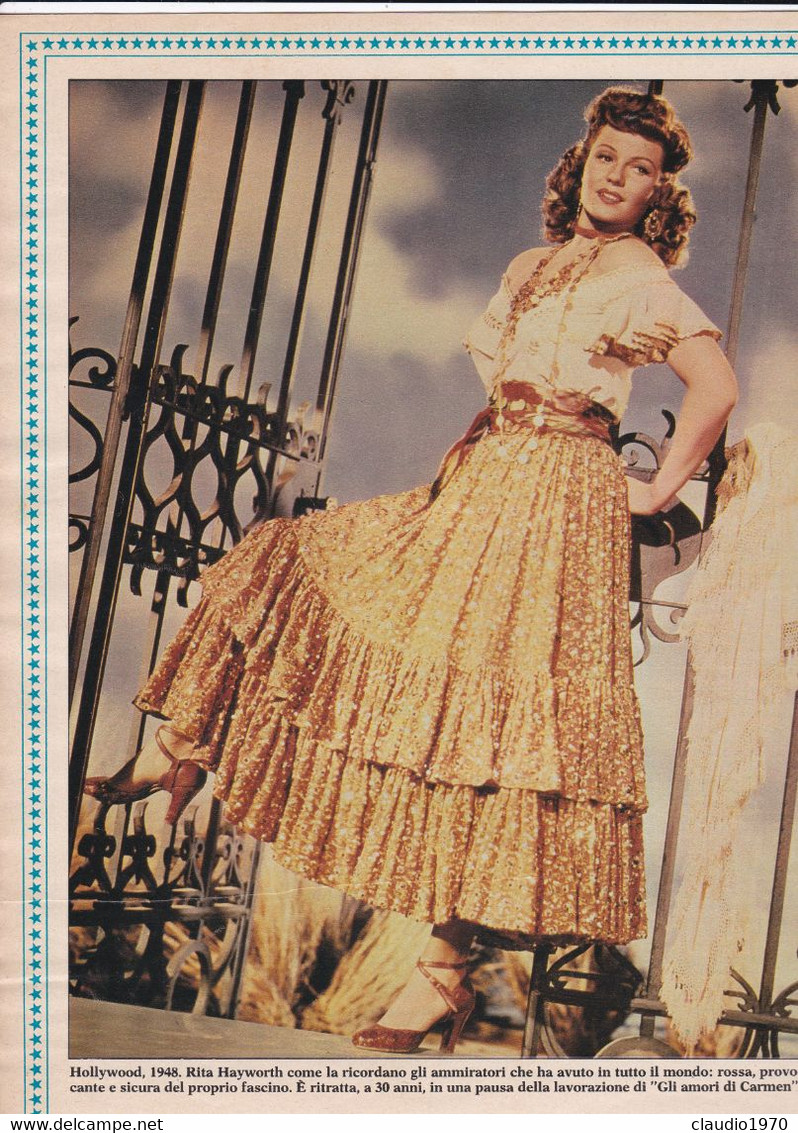 RITA HAYWORTH - ATTRICE - RIVISTA - GENTE IL GRANDE LIBRO DI HOLLYWOOD -  FASCICOLO - dossier