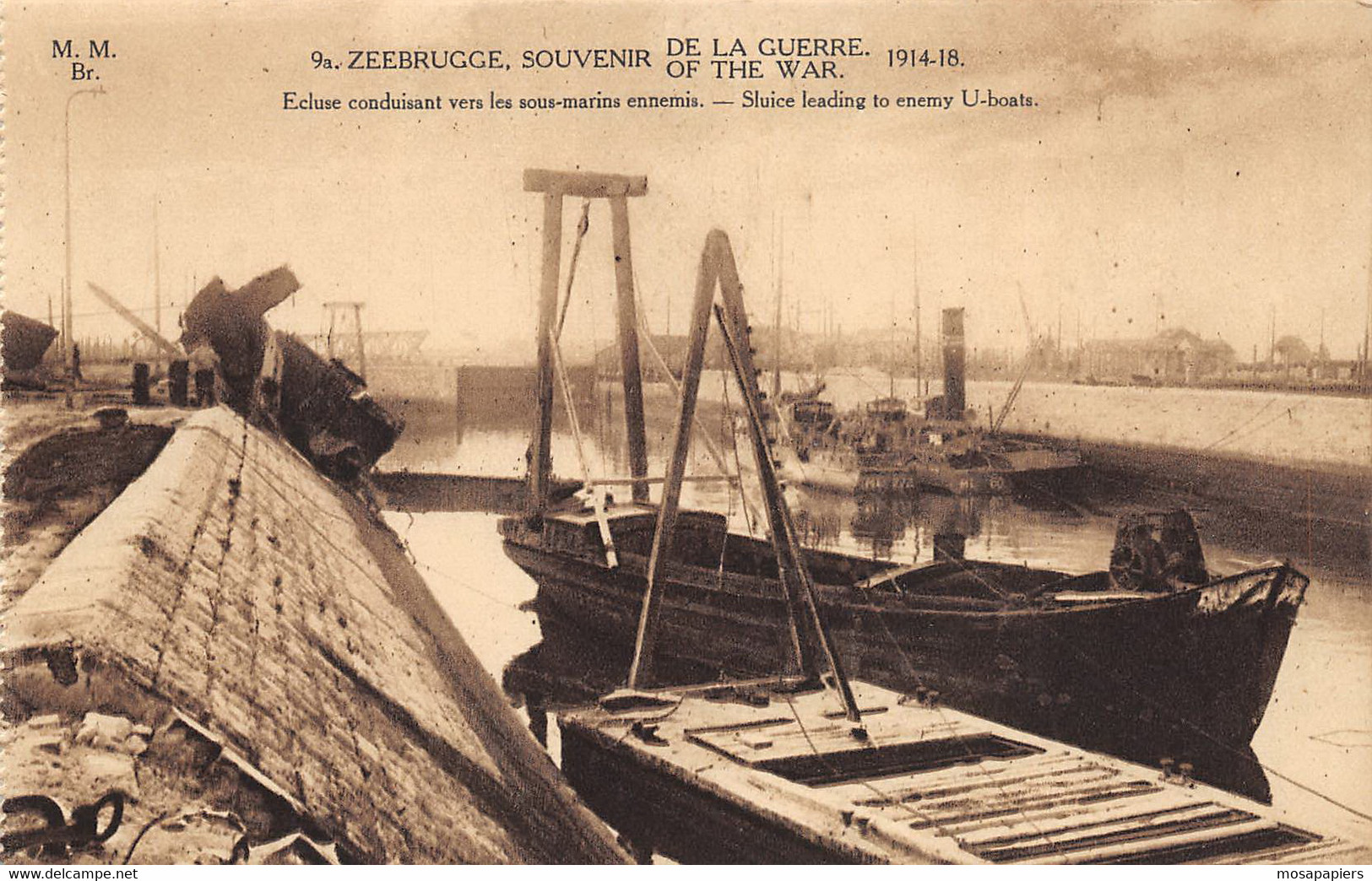 Zeebrugge - Ecluse Conduisant Vers Les Sous-marins Ennemis - Zeebrugge