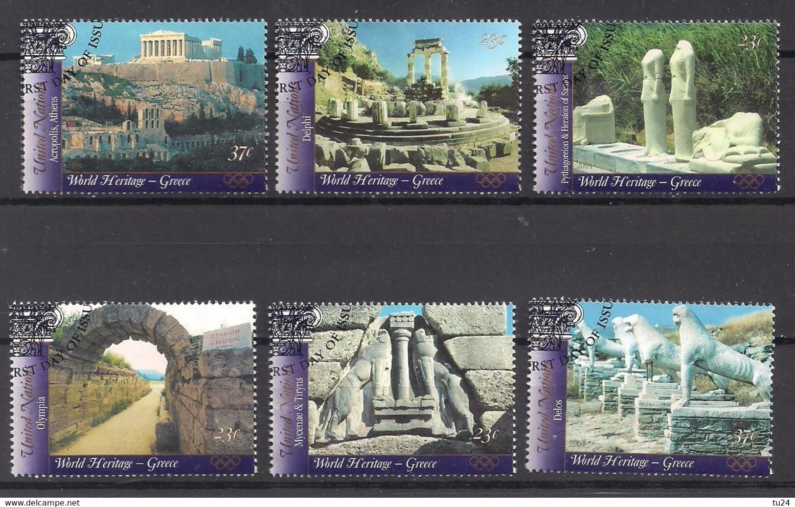 UNO  New York  (2004)  Mi.Nr.  959 II + 961 II - 965 II  Gest. / Used  (3bb08) - Oblitérés