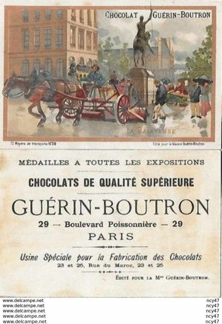 CHROMOS. Chocolat GUERIN-BOUTRON (Paris)   La Balayeuse...S2726 - Guerin Boutron