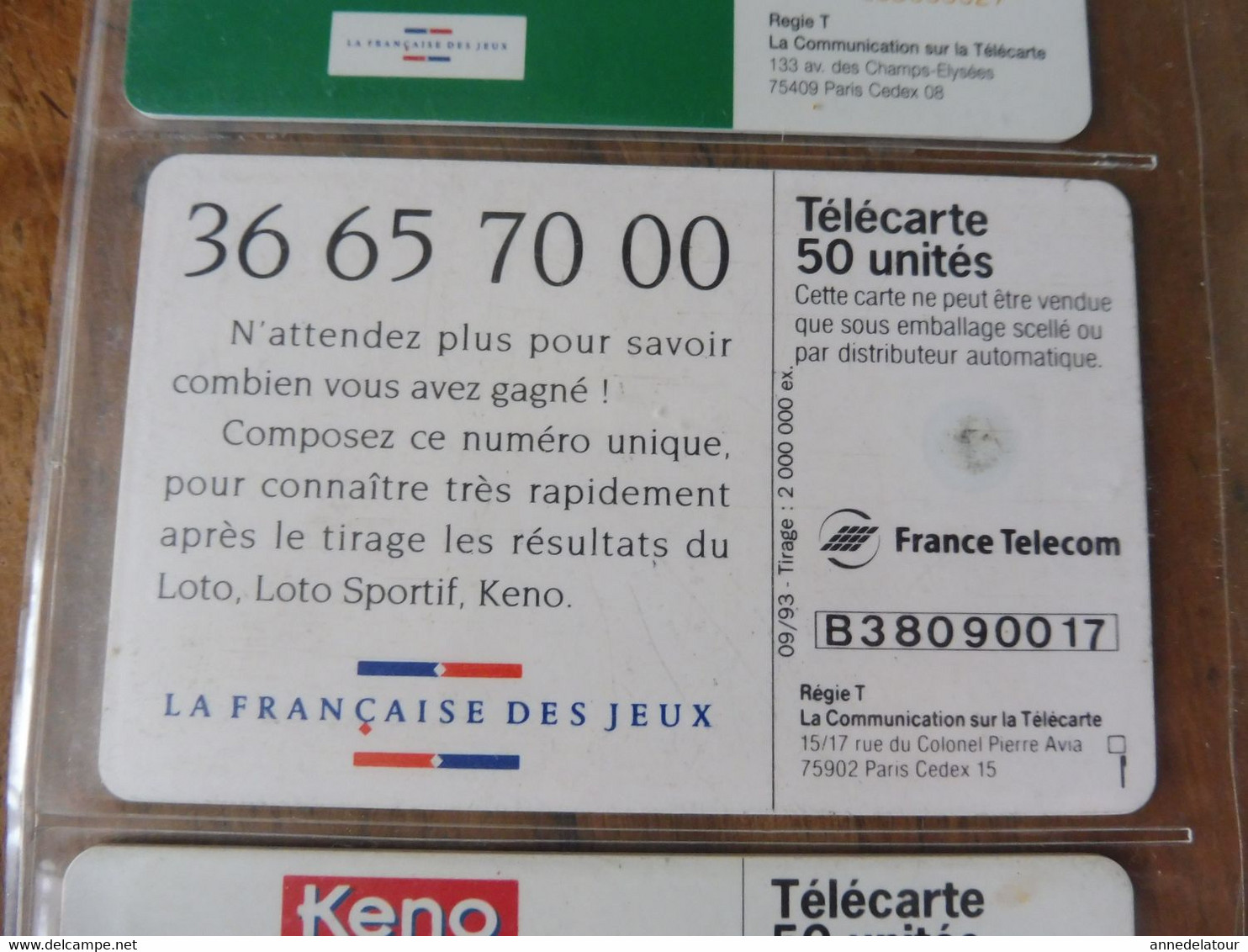 10 télécartes ( jeux à gratter )  FRANCE TELECOM --> Morpion , Banco , Solitaire , Keno , TacOtac , Millionnaire , Loto