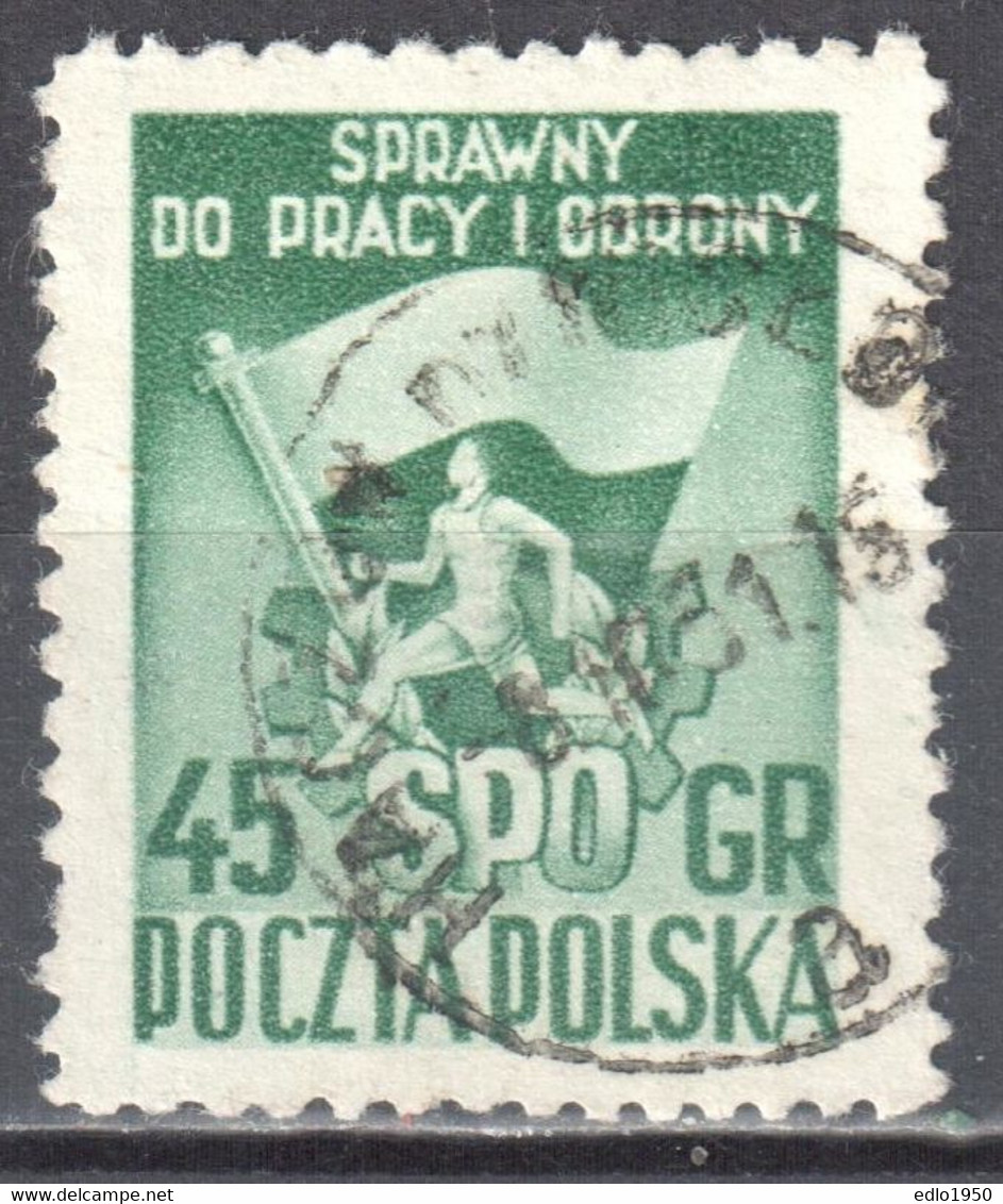 Poland 1951 Flag And Sports Emblem - Mi 705A - Used - Used Stamps