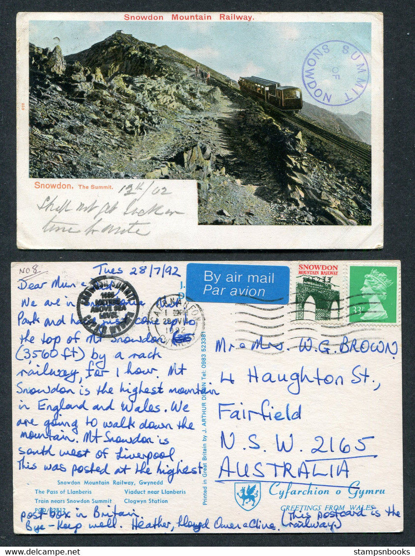 1902-92 GB Wales X 6 Snowdon Mountain Railway Postcards - Altri & Non Classificati