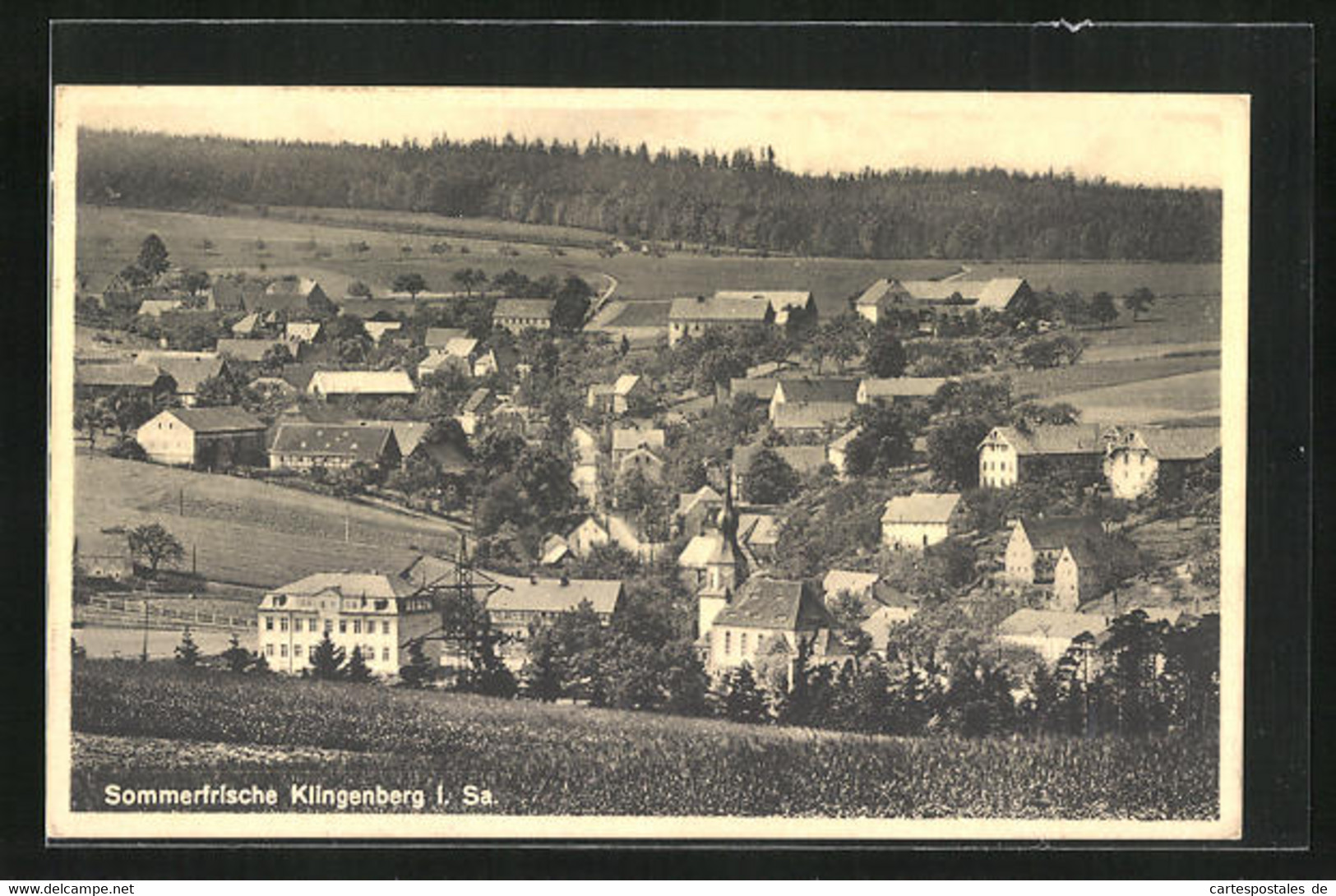 AK Klingenberg I. Sa., Blick Von Der Bergwiese Auf Die Stadt - Klingenberg (Sachsen)