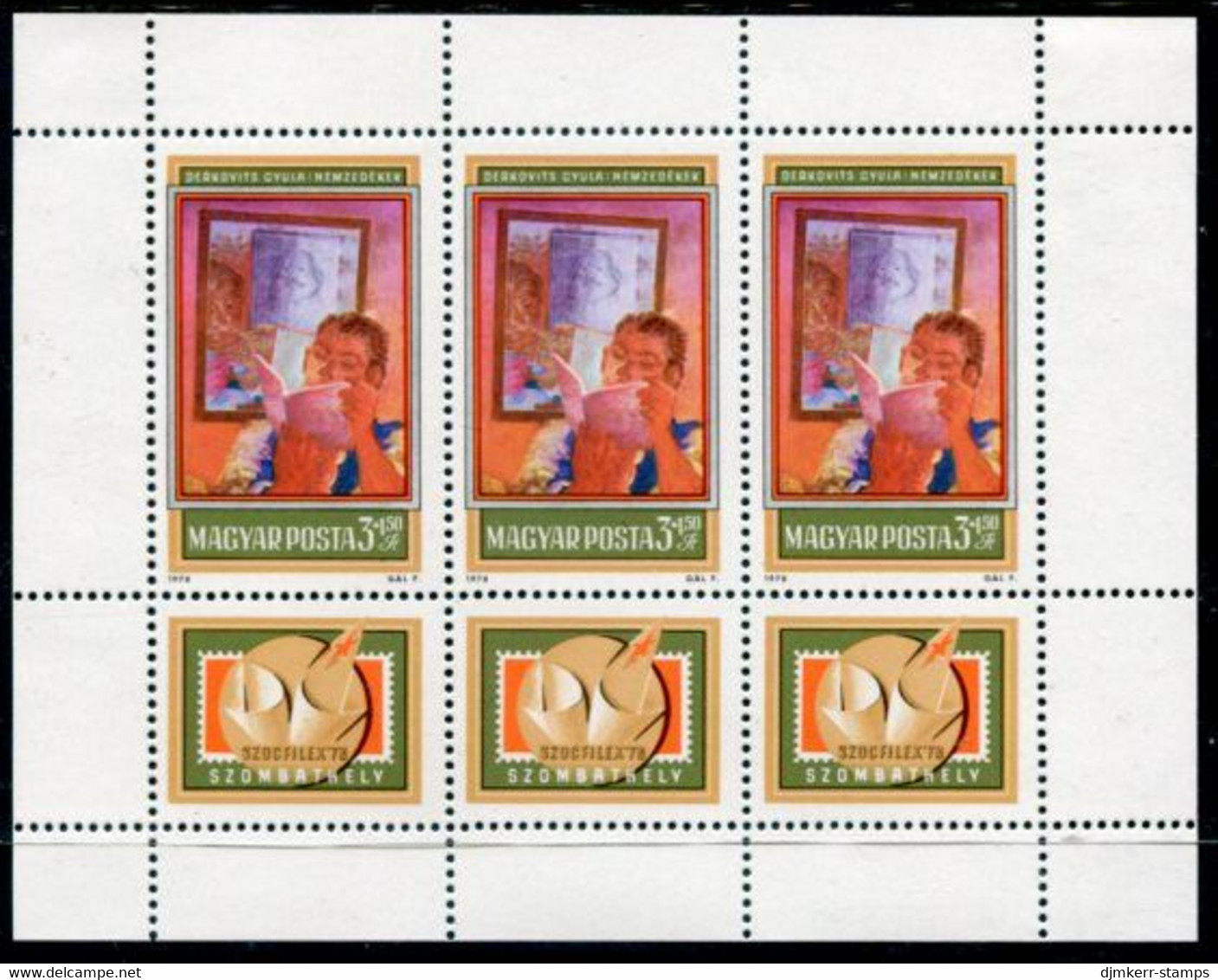 HUNGARY 1978 SOZPHILEX Stamp Exhibition Sheetlet MNH /**.  Michel 3274 Kb - Blokken & Velletjes