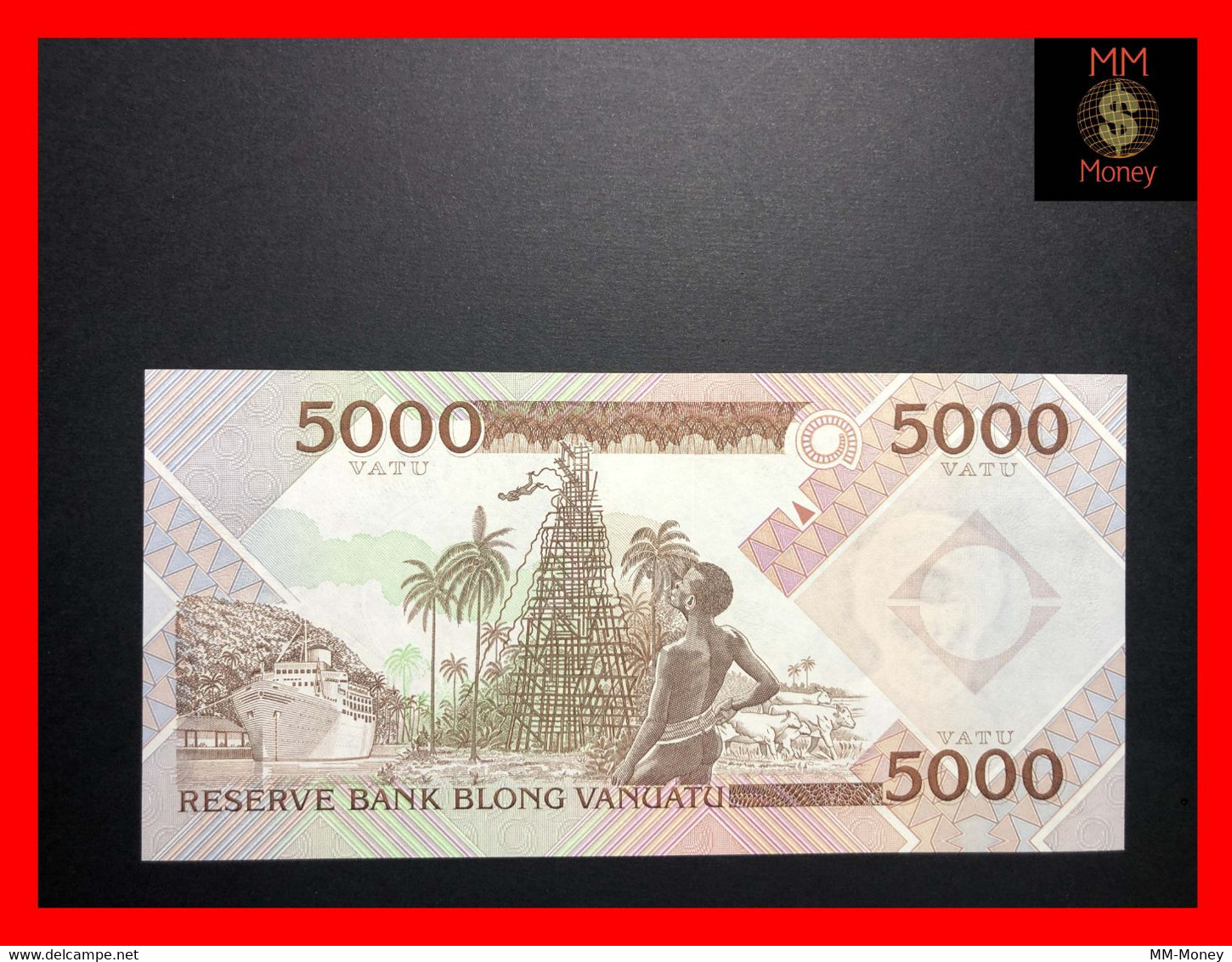 VANUATU  5.000  5000  Vatu  1993   P. 7  *very Rare*    UNC - Vanuatu