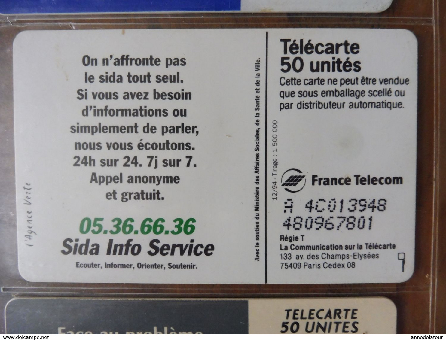 10 télécartes Prévention (Face à la drogue, Préservatifs contre le sida, Contre le tabac, Aspirine, etc)  FRANCE TELECOM