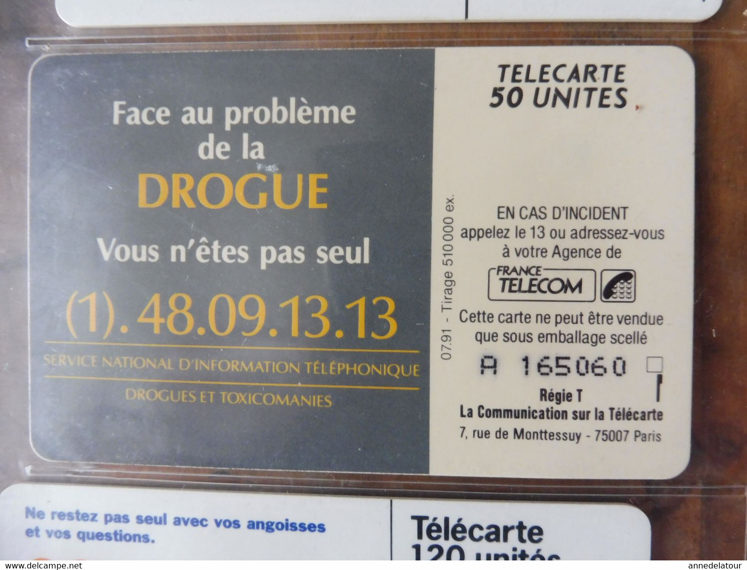 10 télécartes Prévention (Face à la drogue, Préservatifs contre le sida, Contre le tabac, Aspirine, etc)  FRANCE TELECOM