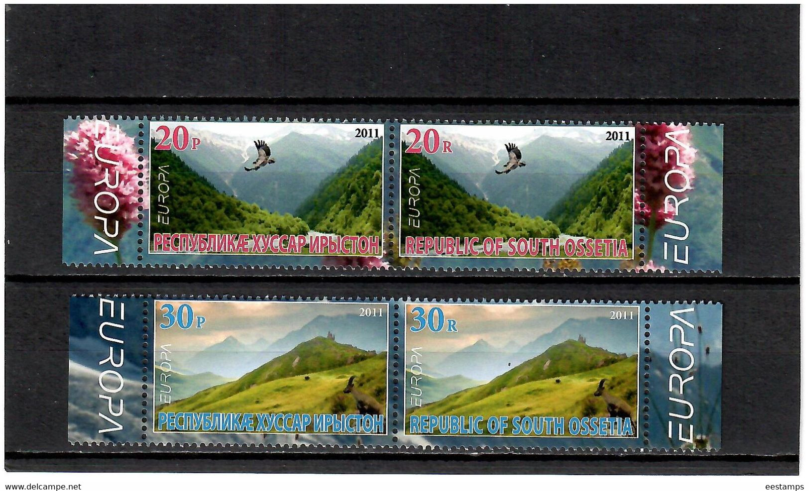 South Ossetia . EUROPA CEPT 2011.Forests (Eagle, Mountains). 4v. - 2011