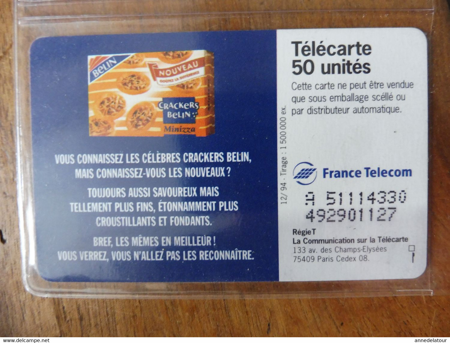 8 télécartes   (  McMORNING, WINNER TACO, Cracker Belin, Milka Lila Pause, nouveau Cracker Belin  )  FRANCE TELECOM