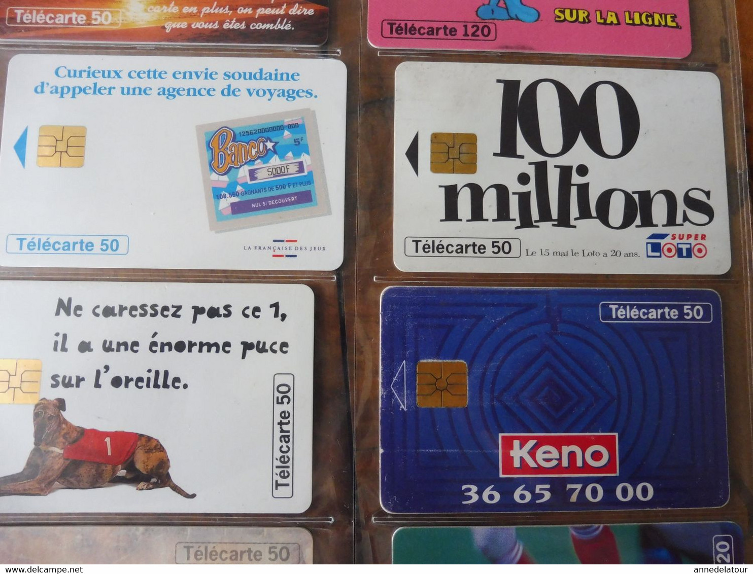 10 Télécartes (jeux à Gratter) FRANCE TELECOM  -> 100 Millions, Morpion, Keno, Banco, Loto Sportif, TacOtac, Super Loto - Giochi