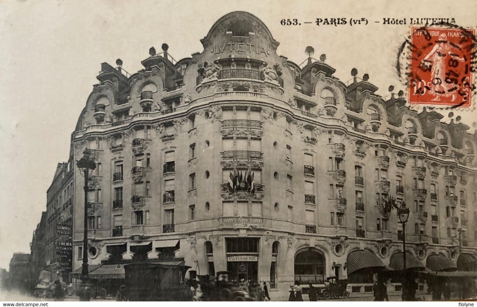 Paris - 6ème Arrondissement - Hôtel LUTETIA - Automobile Voiture Ancienne - Cafés, Hoteles, Restaurantes