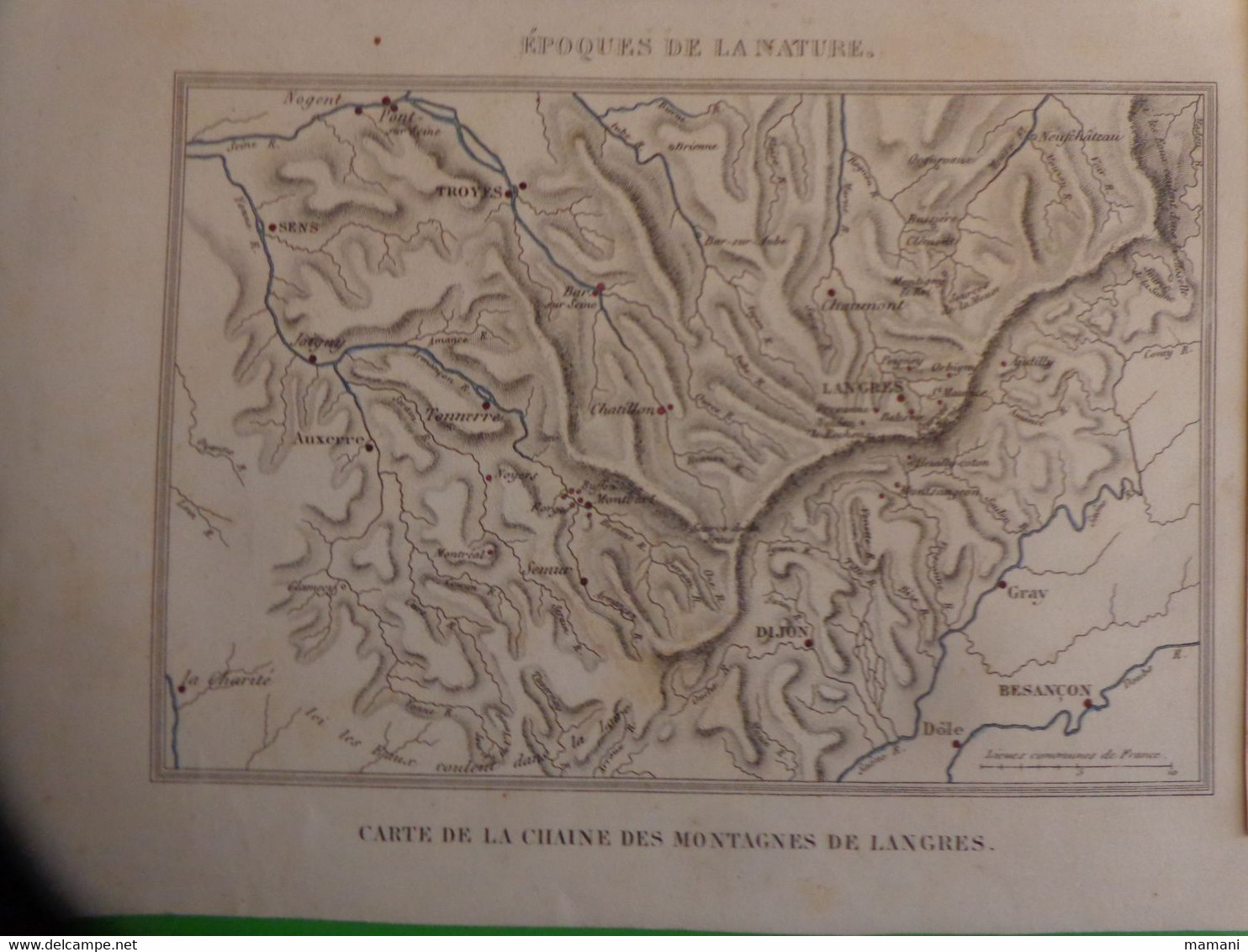 Carte De La Region Polaire-carte Du Nouveau Continent - Chaine De La Montagne De Langres Etc... - Monde