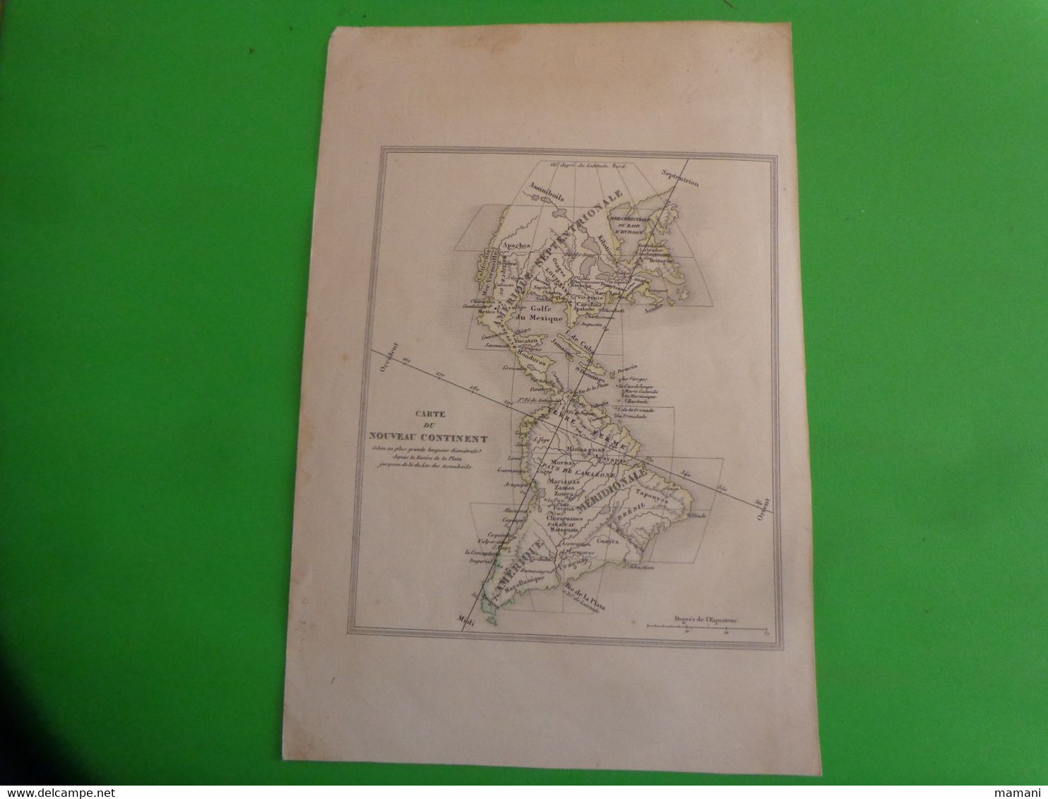 Carte De La Region Polaire-carte Du Nouveau Continent - Chaine De La Montagne De Langres Etc... - Mondo
