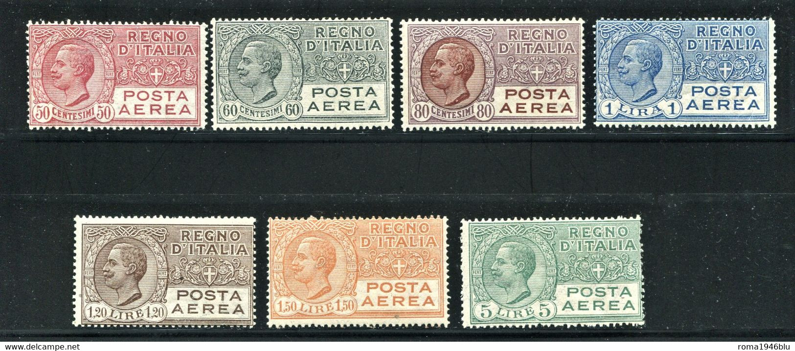 REGNO 1926-28 POSTA AEREA SOP.TI SERIE CPL. ** MNH - Poste Aérienne