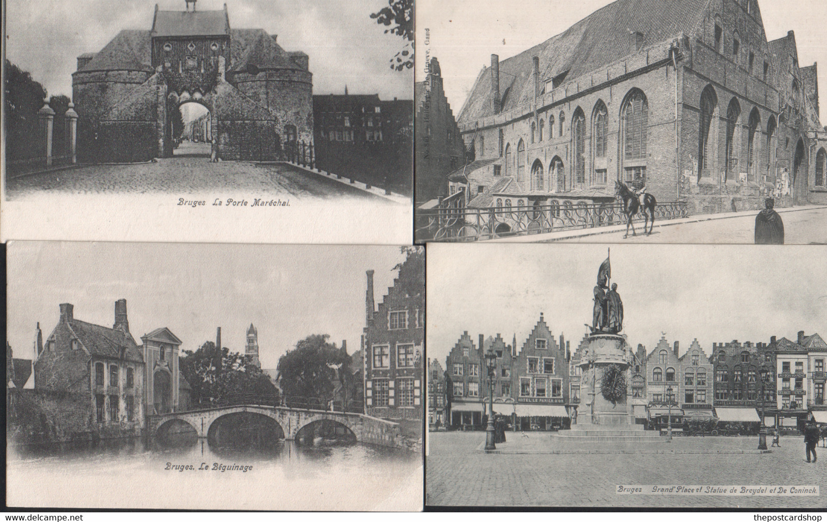 &#9829;  FOUR BRUGES OLD POSTCARDS MORE CHEAP BELGIUM FOR SALE - Brugge